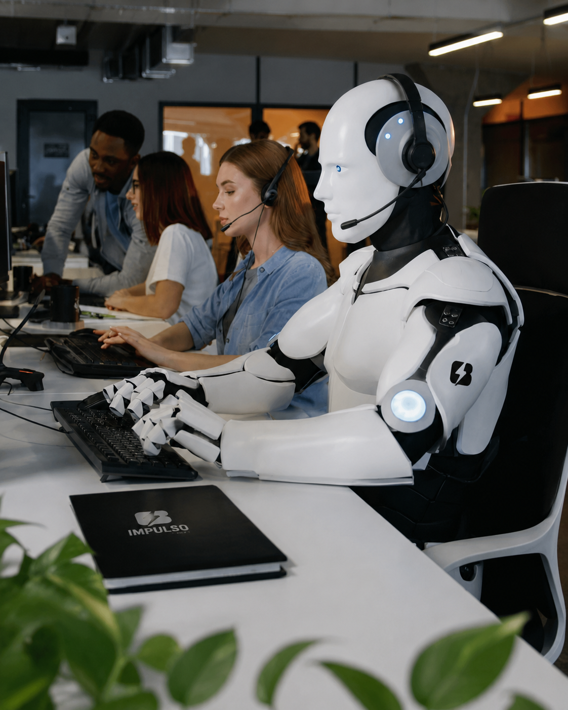 O seu funcionário de IA: um agente Blue Bolt AI a trabalhar lado a lado com a sua equipa